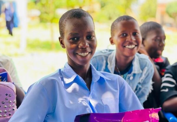grateful faces after receiving pack of reusable sanitary pads grateful faces after receiving pack of reusable sanitary pads